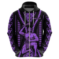 Custom Maori Fathers Day New Zealand Hoodie Aroha Ahau Ki A Koe Papa Purple LT9 - Polynesian Pride