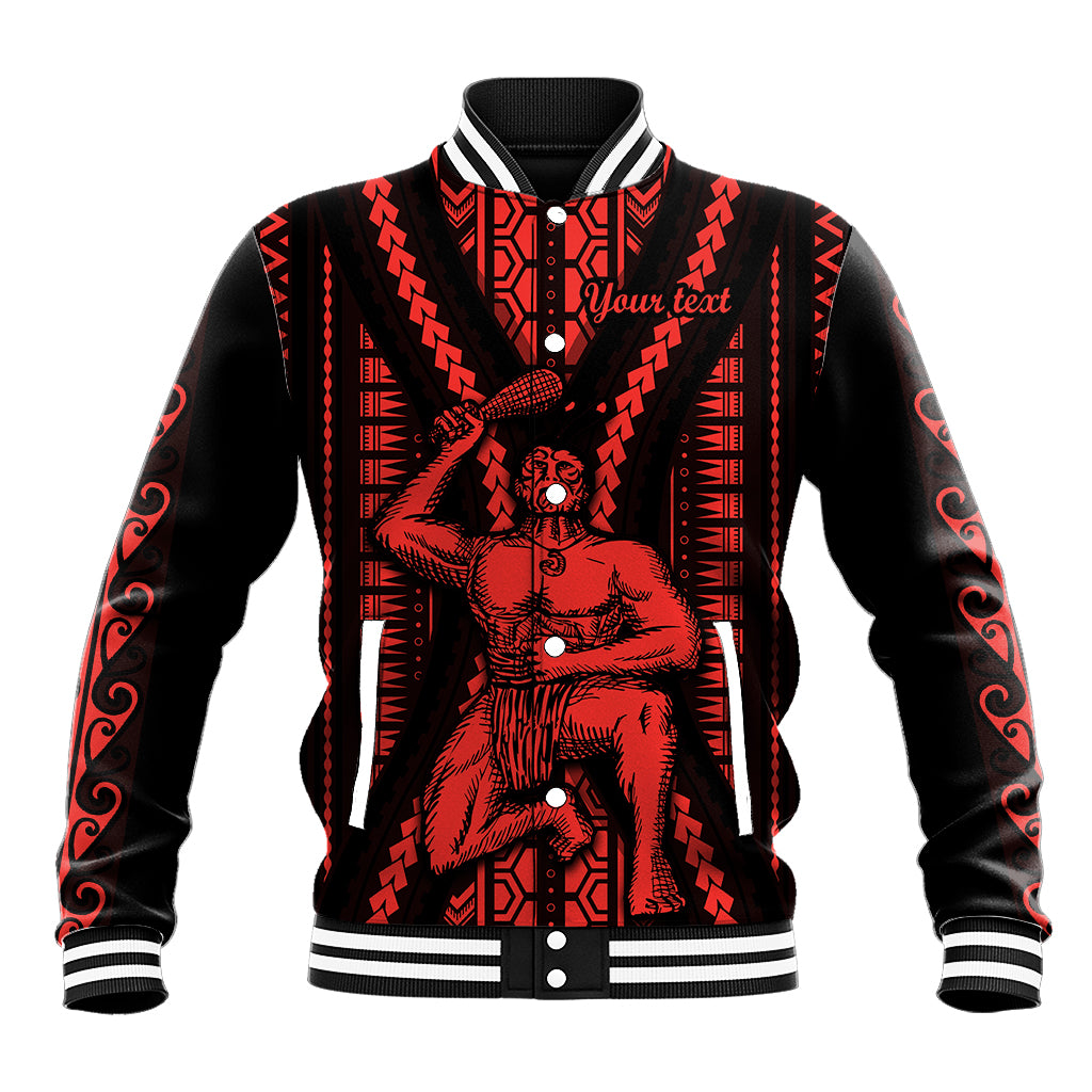 Custom Maori Fathers Day New Zealand Baseball Jacket Aroha Ahau Ki A Koe Papa - Red LT9 Unisex Red - Polynesian Pride