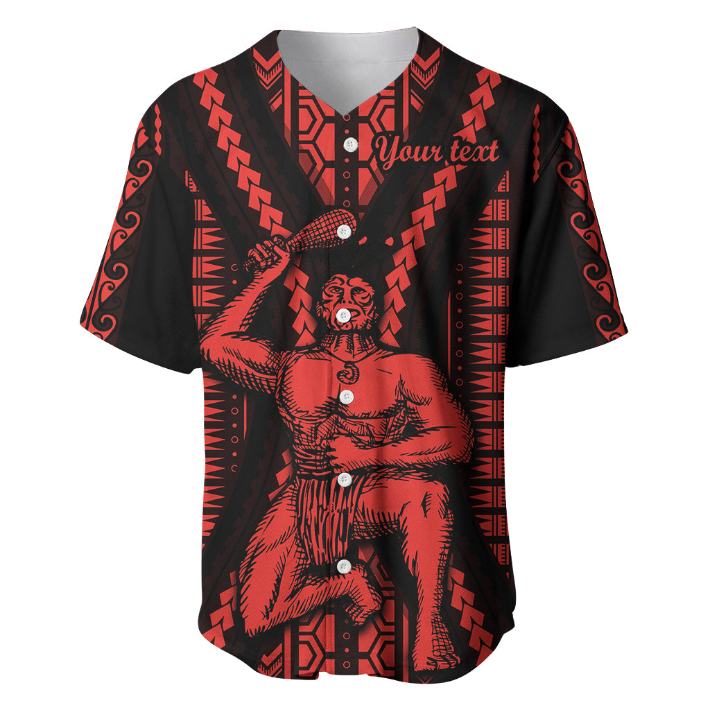 Custom Maori Fathers Day New Zealand Baseball Jersey Aroha Ahau Ki A Koe Papa - Red LT9 Red - Polynesian Pride