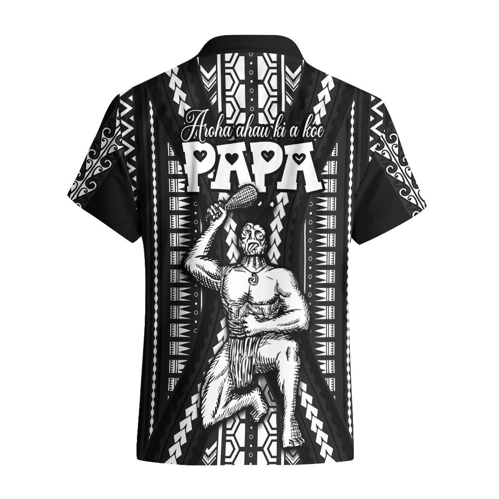 Maori Fathers Day New Zealand Hawaiian Shirt Aroha Ahau Ki A Koe Papa - Black LT9 - Polynesian Pride