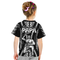 Maori Fathers Day New Zealand Kid T Shirt Aroha Ahau Ki A Koe Papa - Black LT9 - Polynesian Pride