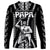 Maori Fathers Day New Zealand Long Sleeve Shirt Aroha Ahau Ki A Koe Papa - Black LT9 - Polynesian Pride