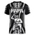 Maori Fathers Day New Zealand Women V Neck T Shirt Aroha Ahau Ki A Koe Papa - Black LT9 - Polynesian Pride