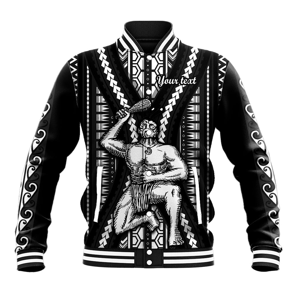 Custom Maori Fathers Day New Zealand Baseball Jacket Aroha Ahau Ki A Koe Papa - Black LT9 Unisex Black - Polynesian Pride