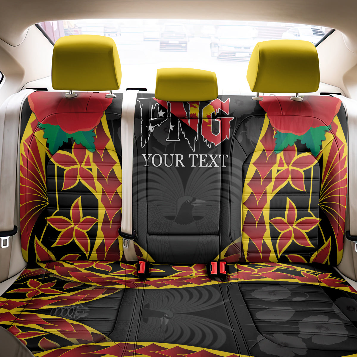 Personalised Papua New Guinea Remembrance Day Back Car Seat Cover