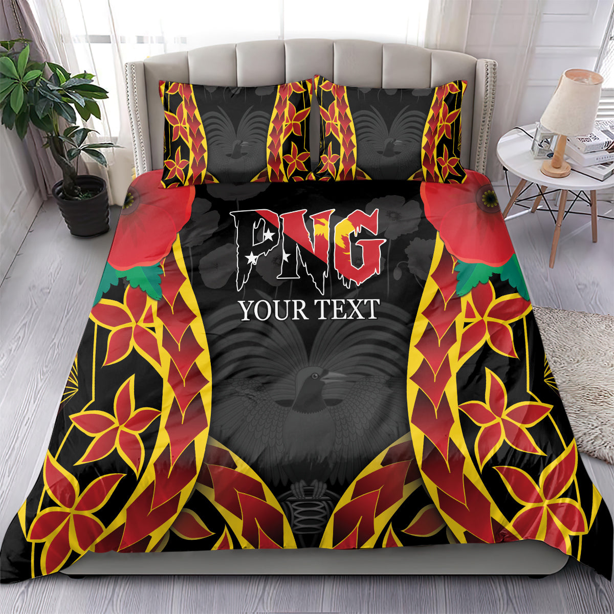 Personalised Papua New Guinea Remembrance Day Bedding Set LT9 - Polynesian Pride