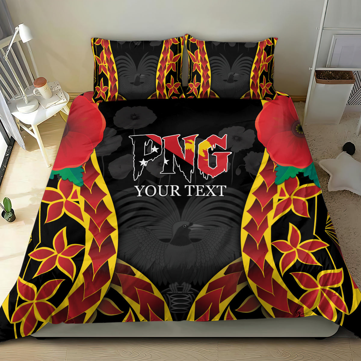 Personalised Papua New Guinea Remembrance Day Bedding Set LT9 - Polynesian Pride