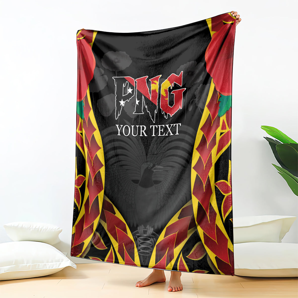 Personalised Papua New Guinea Remembrance Day Blanket LT9 - Polynesian Pride