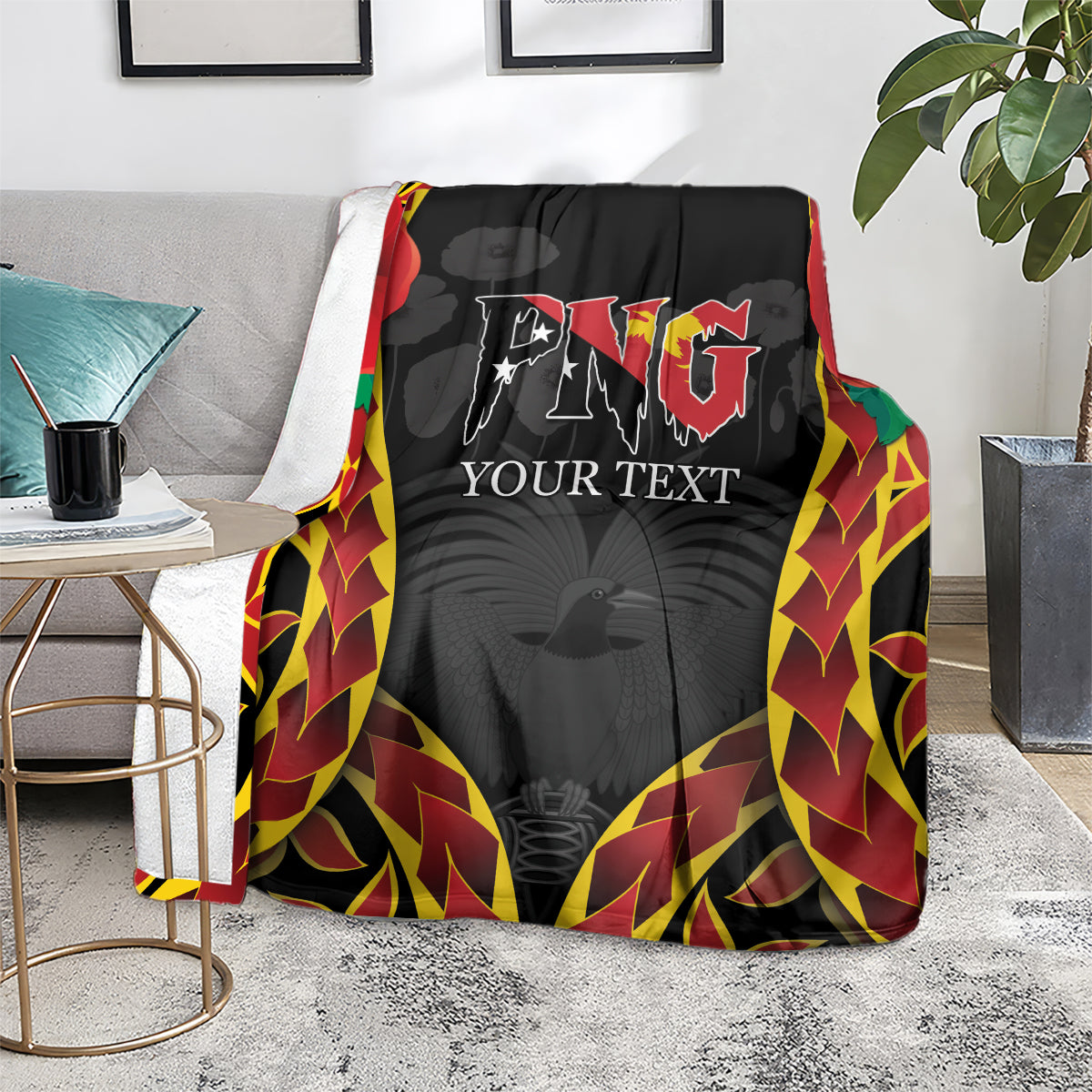 Personalised Papua New Guinea Remembrance Day Blanket LT9 - Polynesian Pride