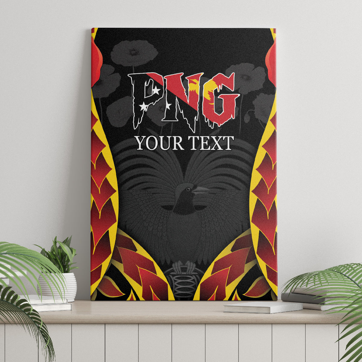 Personalised Papua New Guinea Remembrance Day Canvas Wall Art LT9 - Polynesian Pride