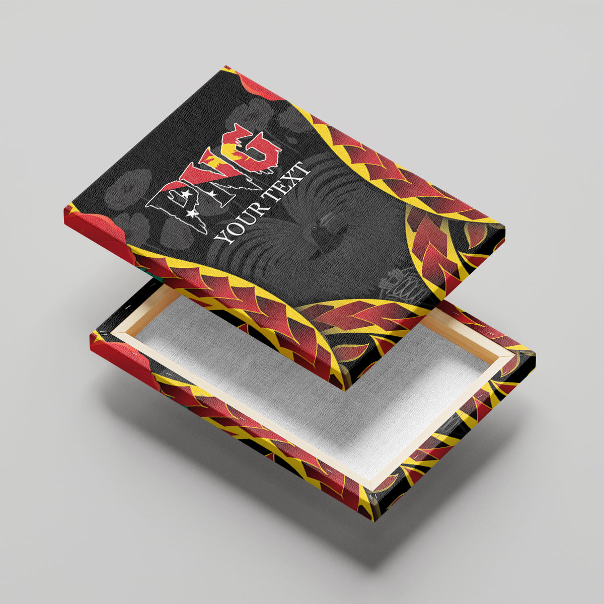 Personalised Papua New Guinea Remembrance Day Canvas Wall Art LT9 - Polynesian Pride