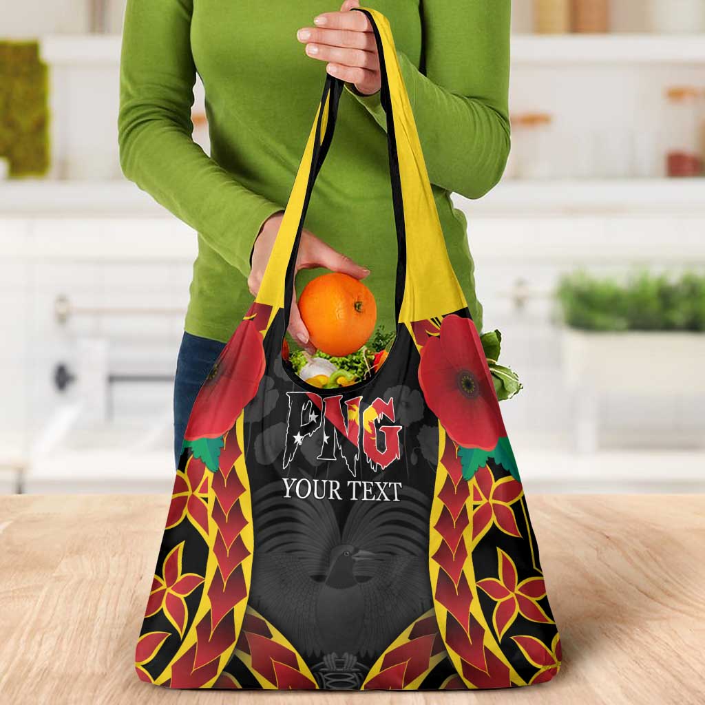 Personalised Papua New Guinea Remembrance Day Grocery Bag LT9 - Polynesian Pride