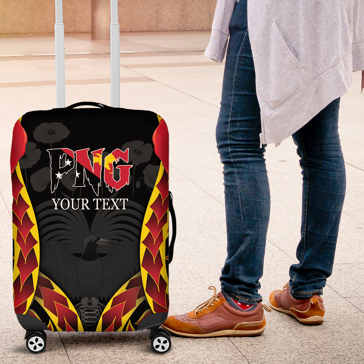Personalised Papua New Guinea Remembrance Day Luggage Cover