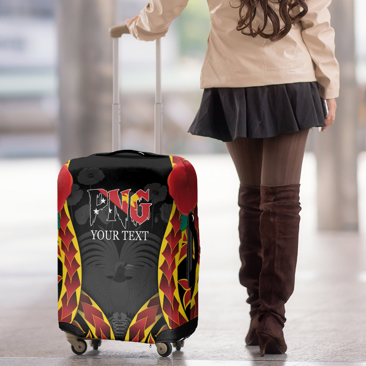 Personalised Papua New Guinea Remembrance Day Luggage Cover