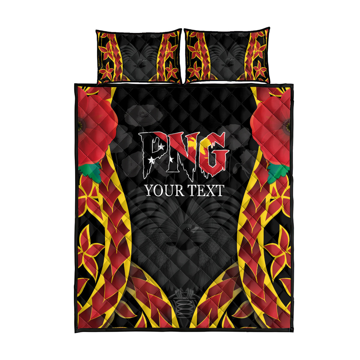 Personalised Papua New Guinea Remembrance Day Quilt Bed Set LT9 - Polynesian Pride