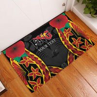 Personalised Papua New Guinea Remembrance Day Rubber Doormat LT9 Red - Polynesian Pride