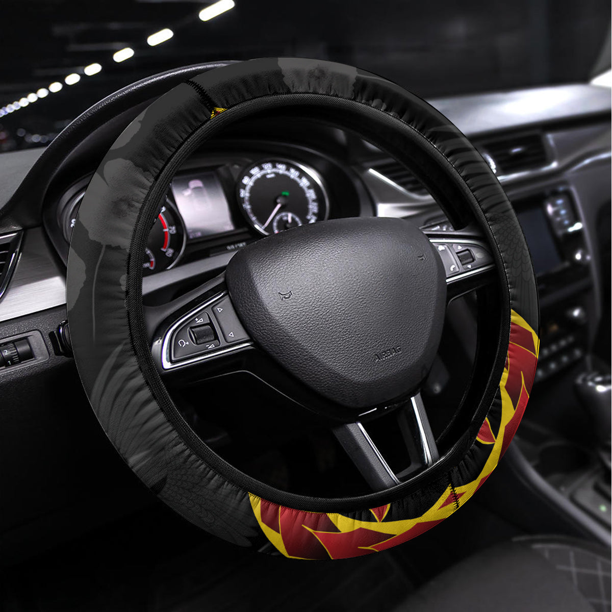 Papua New Guinea Remembrance Day Steering Wheel Cover LT9 Universal Fit Red - Polynesian Pride