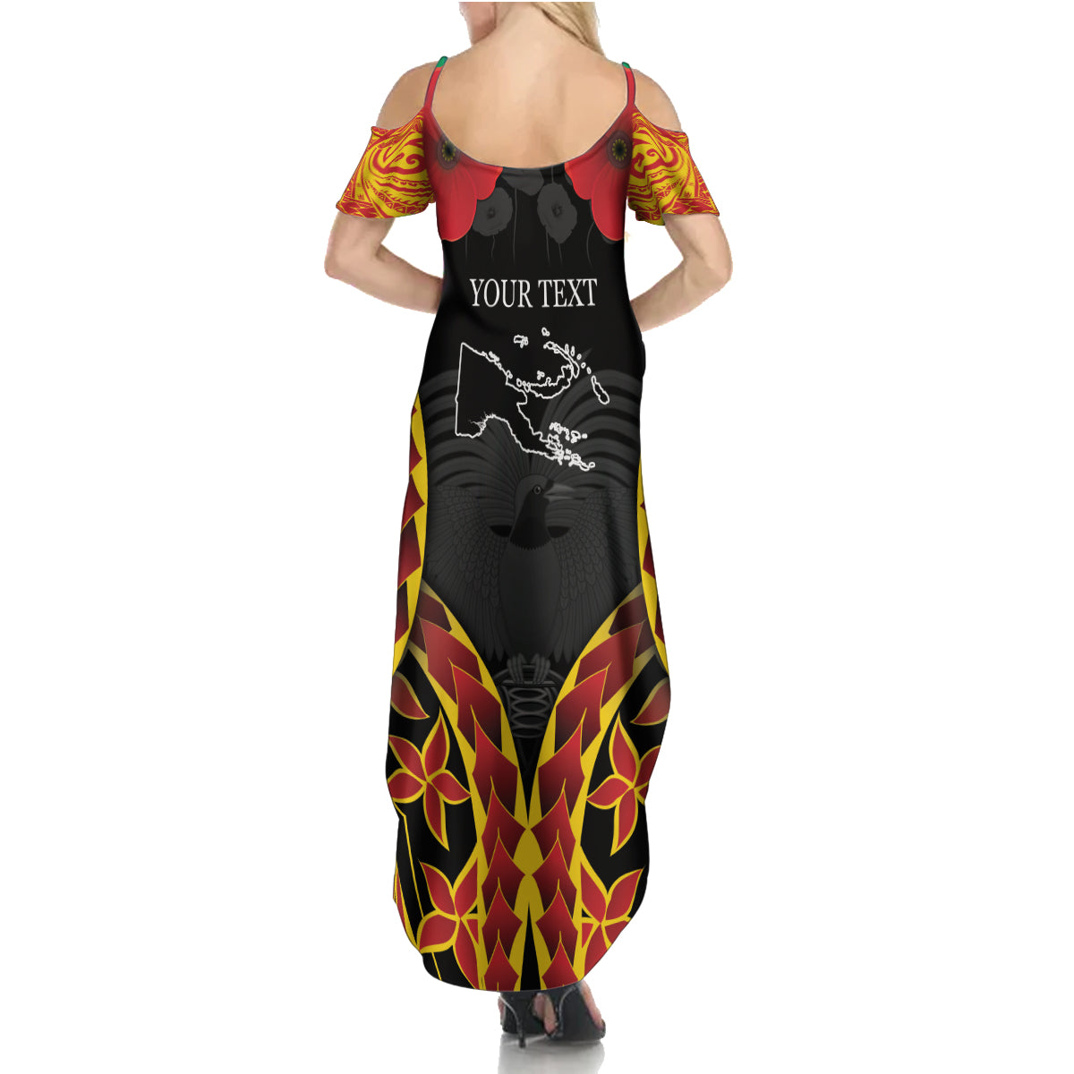 Personalised Papua New Guinea Remembrance Day Summer Maxi Dress