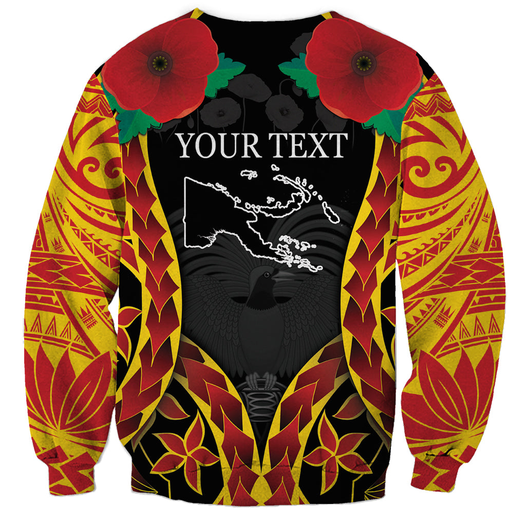 Personalised Papua New Guinea Remembrance Day Sweatshirt LT9 - Polynesian Pride