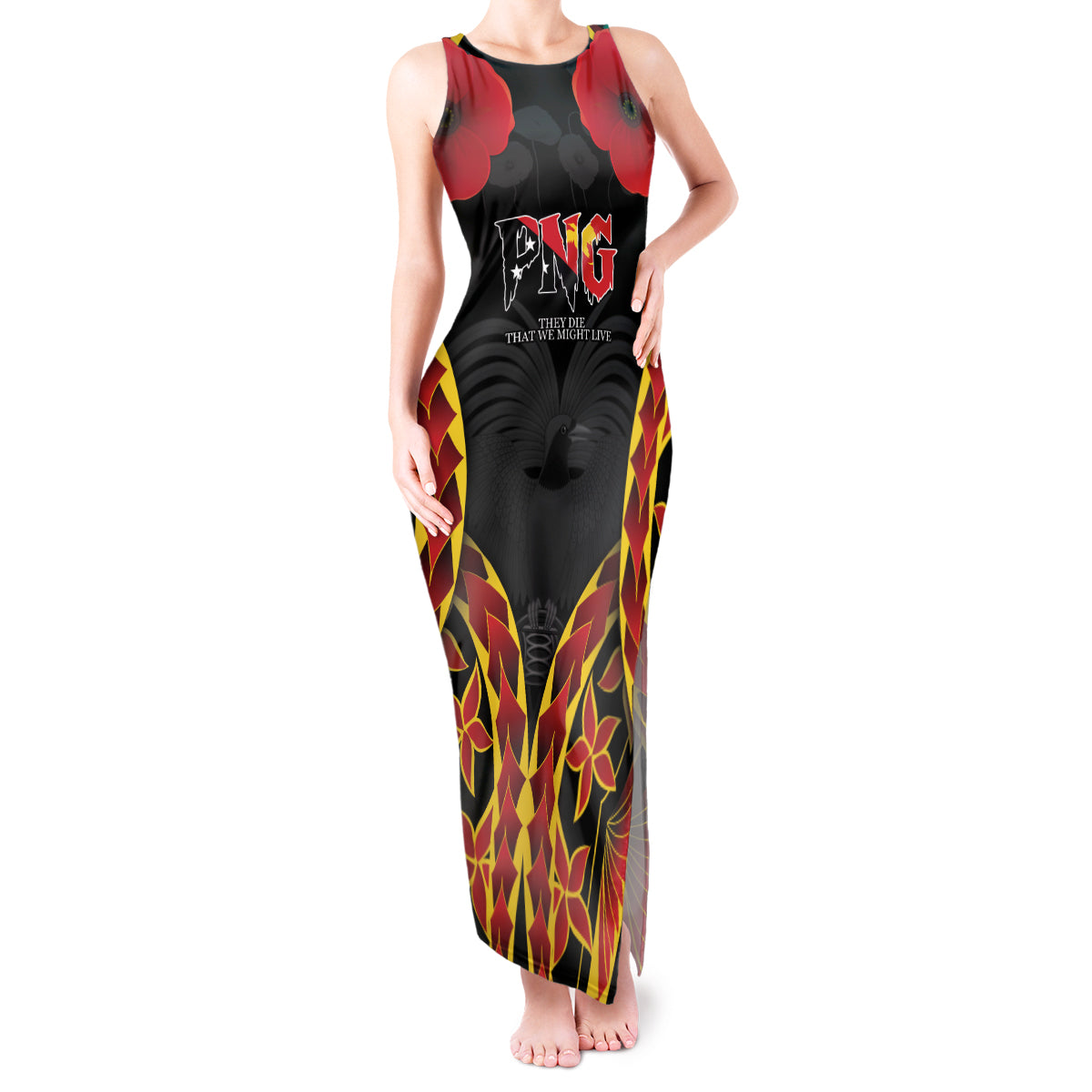 Personalised Papua New Guinea Remembrance Day Tank Maxi Dress