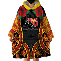 Personalised Papua New Guinea Remembrance Day Wearable Blanket Hoodie LT9 - Polynesian Pride