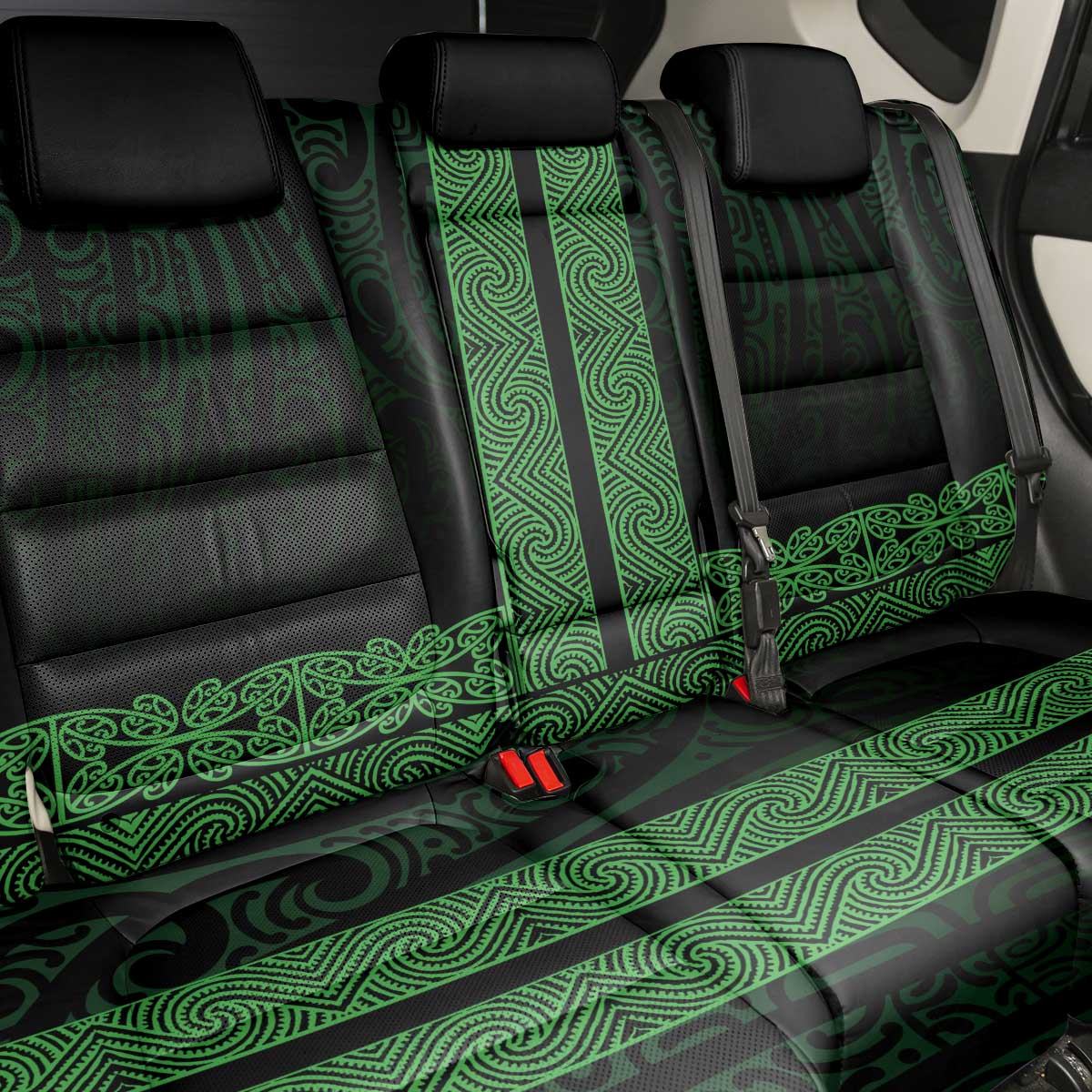 New Zealand Maori Kowhaiwhai Back Car Seat Cover Kakariki Maui and Mangopare