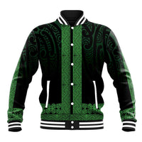 New Zealand Maori Kowhaiwhai Baseball Jacket Kakariki Maui and Mangopare
