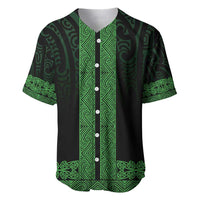 New Zealand Maori Kowhaiwhai Baseball Jersey Kakariki Maui and Mangopare