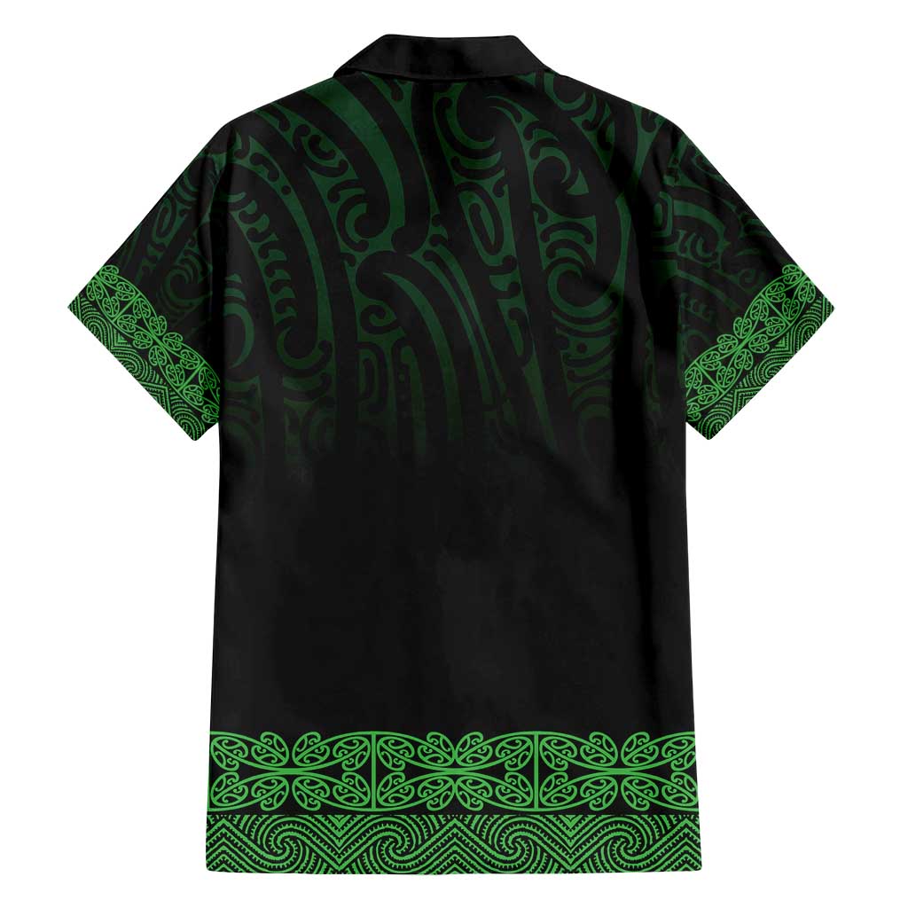 New Zealand Maori Kowhaiwhai Family Matching Long Sleeve Bodycon Dress and Hawaiian Shirt Kakariki Maui and Mangopare