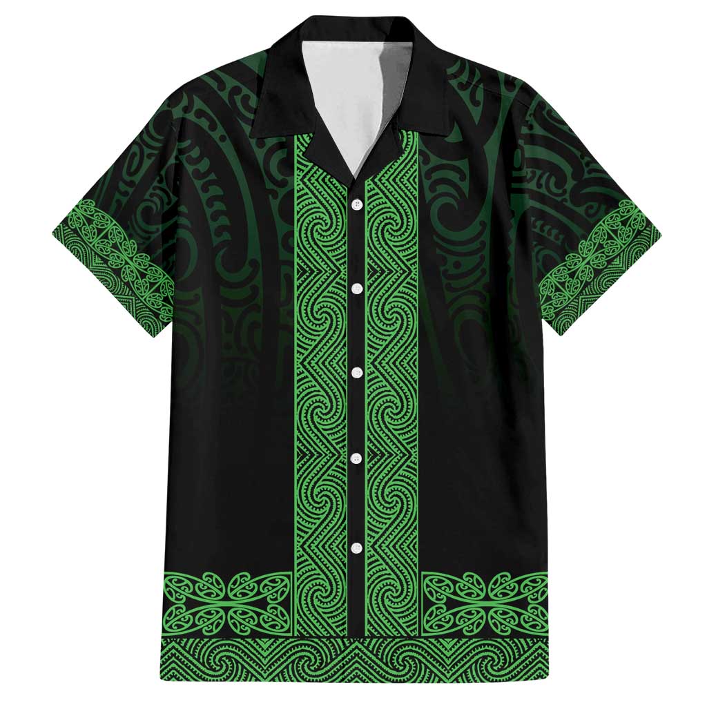 New Zealand Maori Kowhaiwhai Family Matching Tank Maxi Dress and Hawaiian Shirt Kakariki Maui and Mangopare
