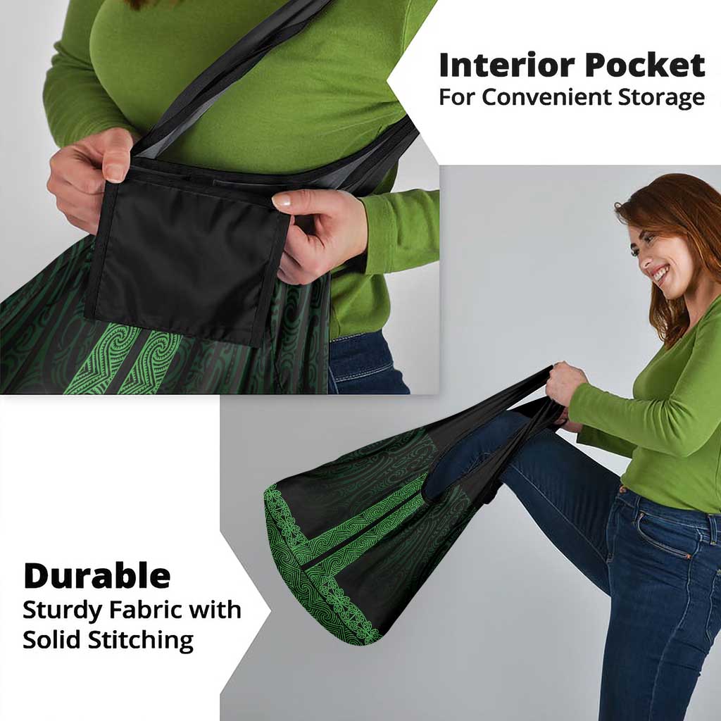 New Zealand Maori Kowhaiwhai Grocery Bag Kakariki Maui and Mangopare