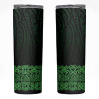 New Zealand Maori Kowhaiwhai Skinny Tumbler Kakariki Maui and Mangopare