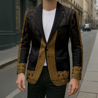 New Zealand Maori Kowhaiwhai Blazer Karaka Maui and Mangopare - Polynesian Pride