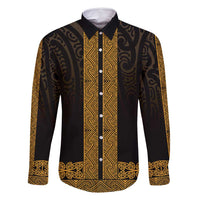 New Zealand Maori Kowhaiwhai Family Matching Long Sleeve Bodycon Dress and Hawaiian Shirt Karaka Maui and Mangopare