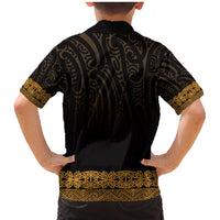 New Zealand Maori Kowhaiwhai Family Matching Mermaid Dress and Hawaiian Shirt Karaka Maui and Mangopare