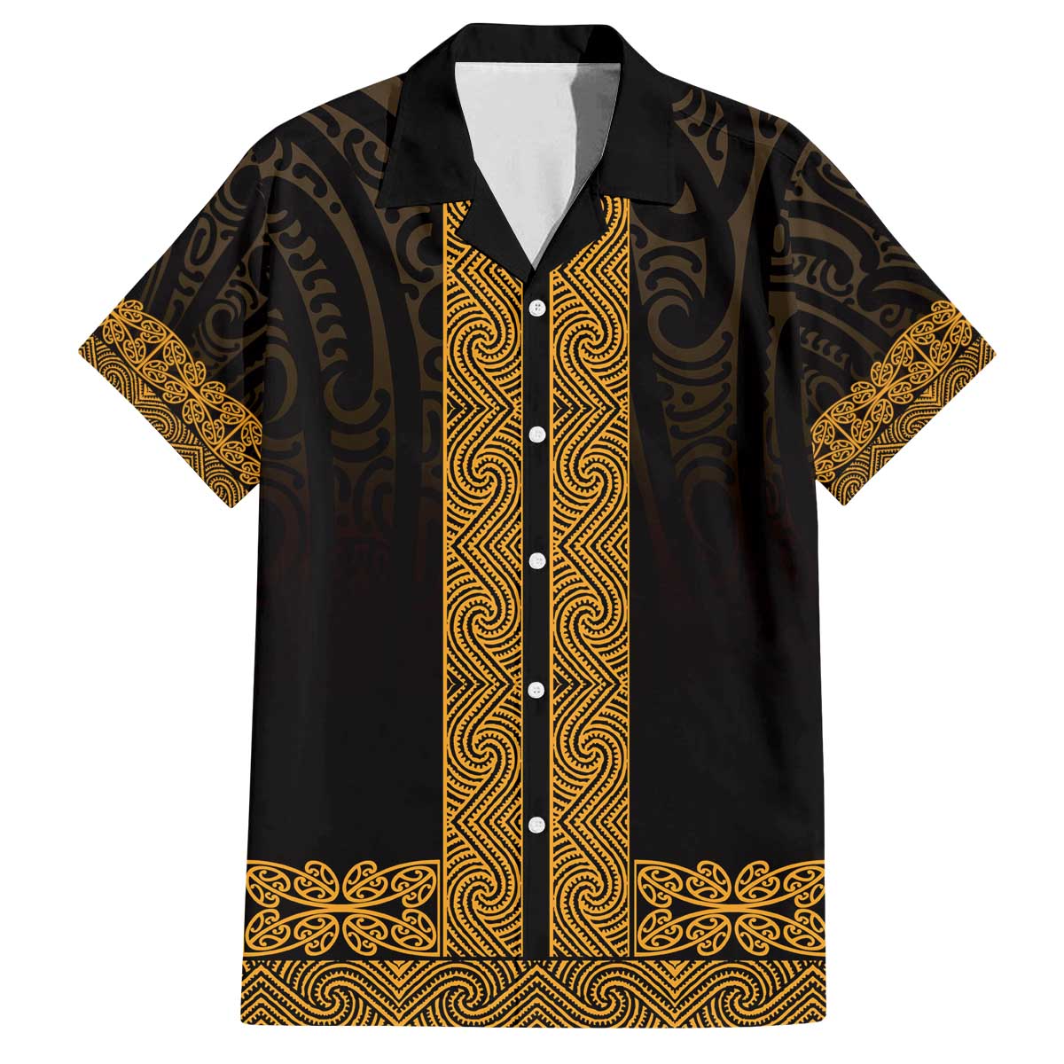 New Zealand Maori Kowhaiwhai Family Matching Off The Shoulder Long Sleeve Dress and Hawaiian Shirt Karaka Maui and Mangopare