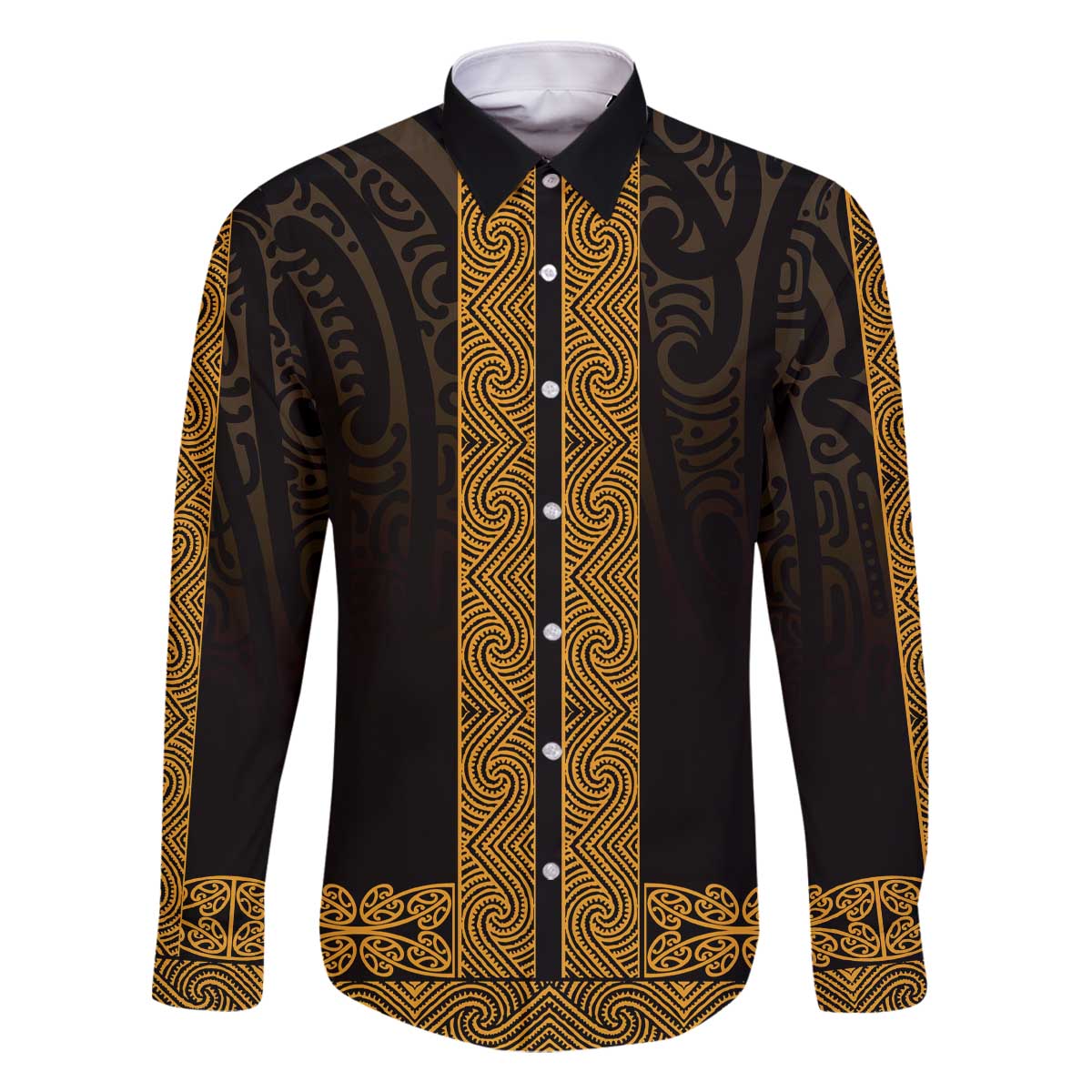 New Zealand Maori Kowhaiwhai Family Matching Off The Shoulder Long Sleeve Dress and Hawaiian Shirt Karaka Maui and Mangopare