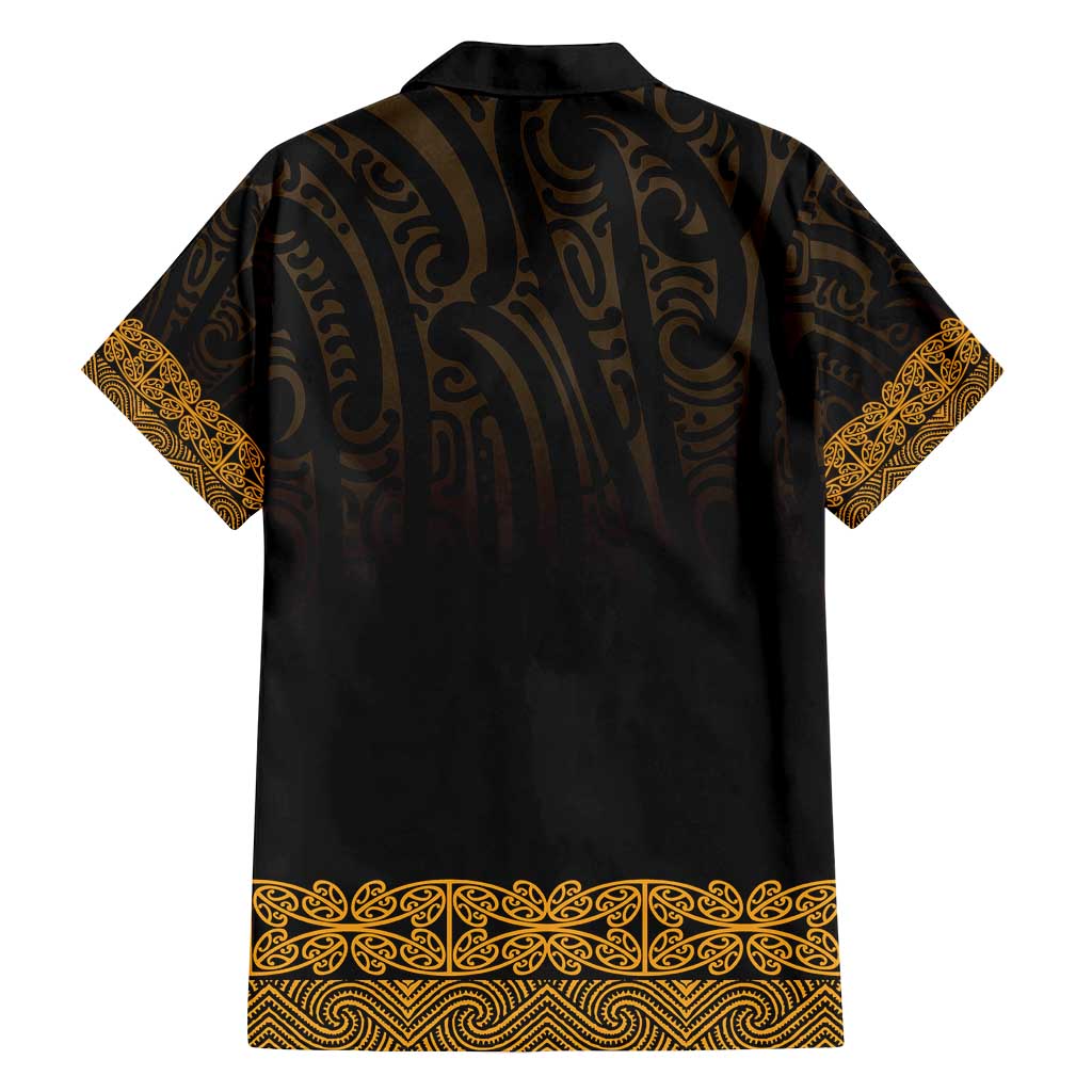 New Zealand Maori Kowhaiwhai Family Matching Puletasi and Hawaiian Shirt Karaka Maui and Mangopare
