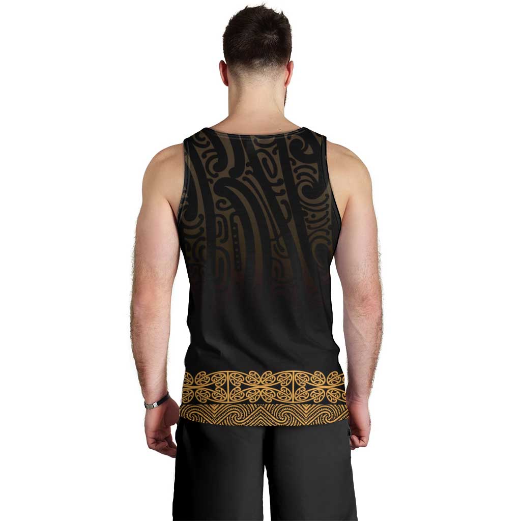 New Zealand Maori Kowhaiwhai Men Tank Top Karaka Maui and Mangopare
