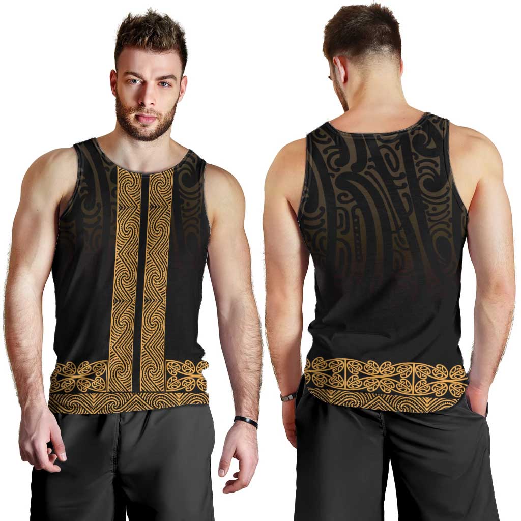 New Zealand Maori Kowhaiwhai Men Tank Top Karaka Maui and Mangopare