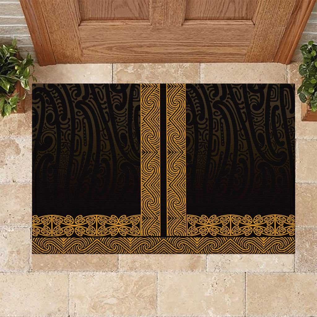 New Zealand Maori Kowhaiwhai Rubber Doormat Karaka Maui and Mangopare