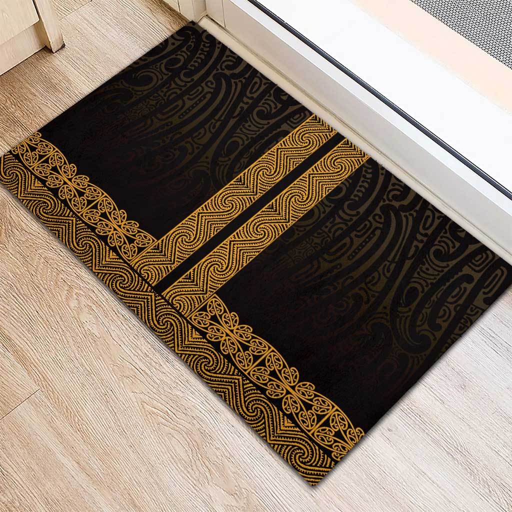 New Zealand Maori Kowhaiwhai Rubber Doormat Karaka Maui and Mangopare