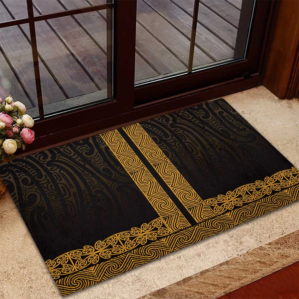 New Zealand Maori Kowhaiwhai Rubber Doormat Karaka Maui and Mangopare