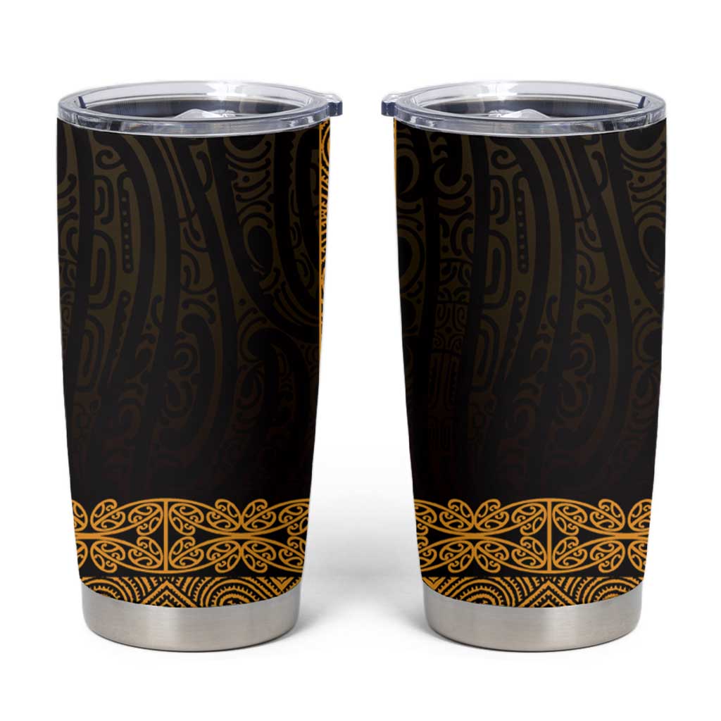 New Zealand Maori Kowhaiwhai Tumbler Cup Karaka Maui and Mangopare