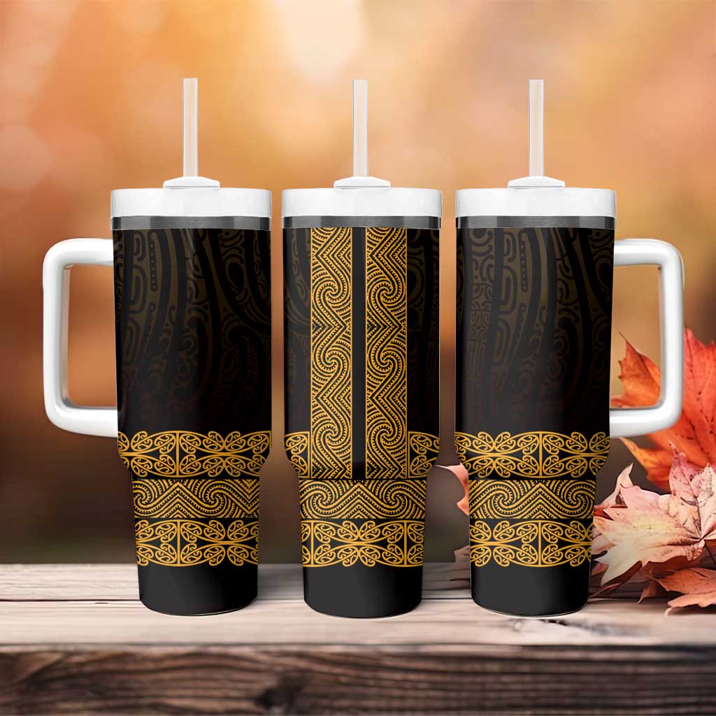 New Zealand Maori Kowhaiwhai Tumbler With Handle Karaka Maui and Mangopare