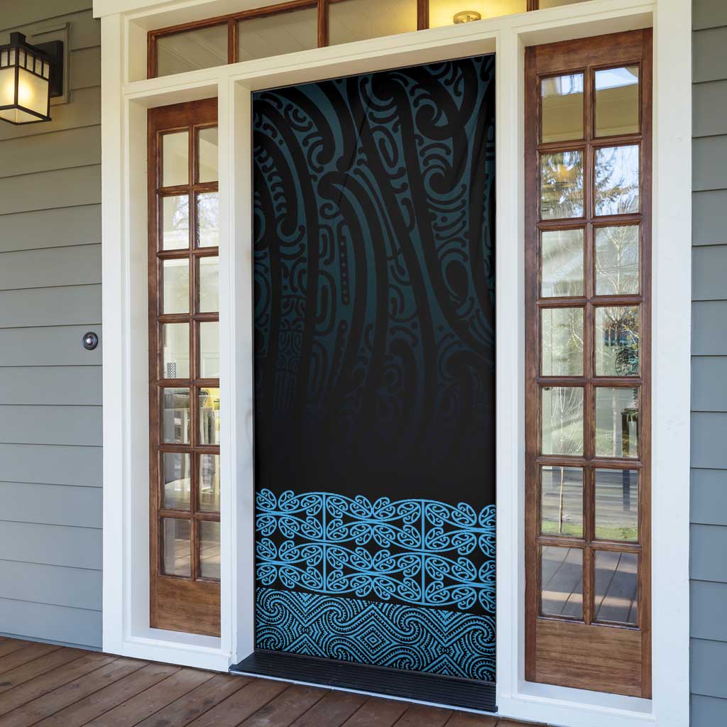 New Zealand Maori Kowhaiwhai Door Cover Kikorangi Maui and Mangopare - Polynesian Pride