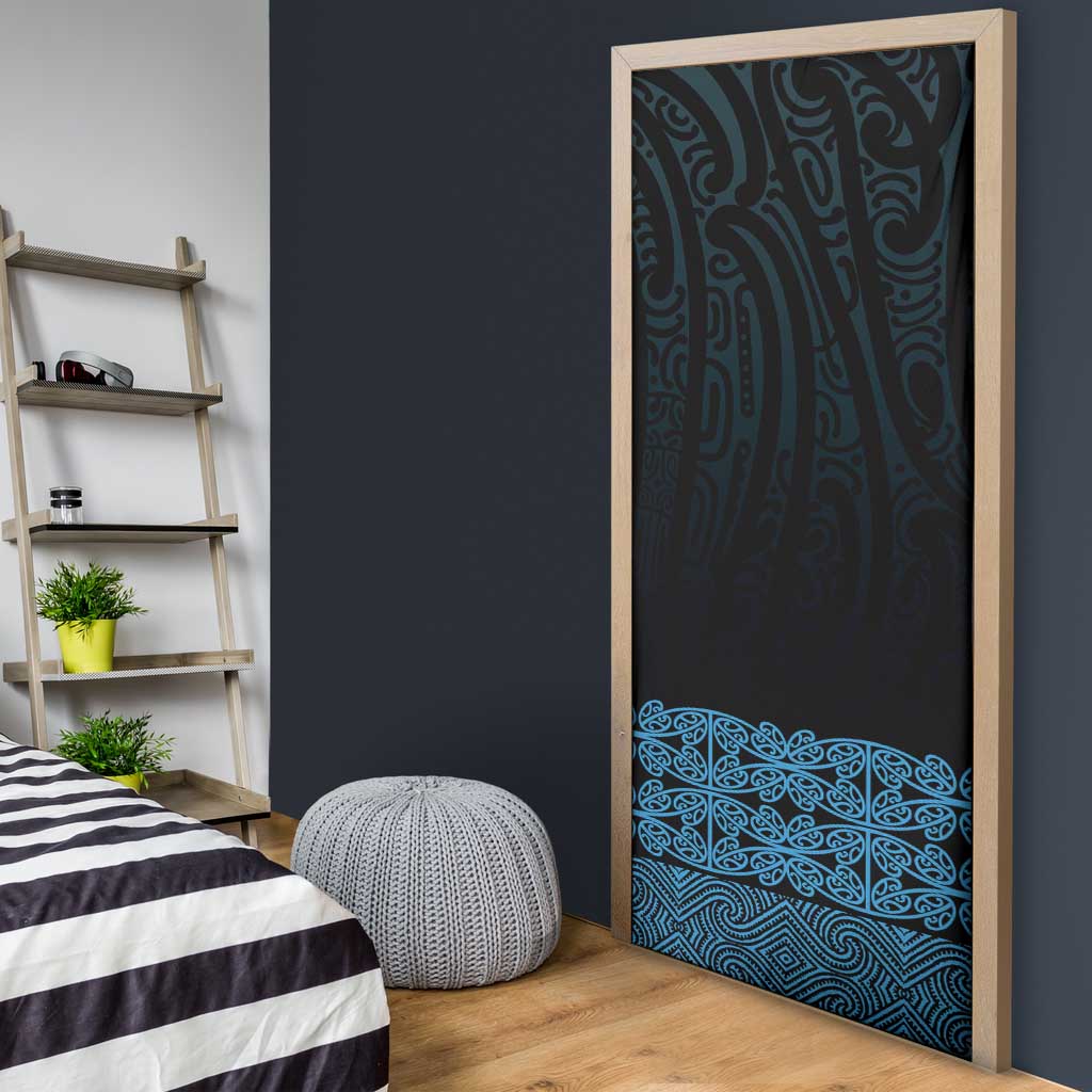 New Zealand Maori Kowhaiwhai Door Cover Kikorangi Maui and Mangopare - Polynesian Pride