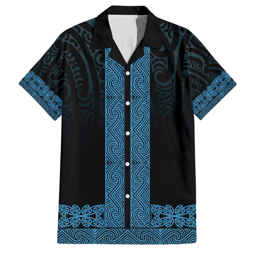New Zealand Maori Kowhaiwhai Family Matching Summer Maxi Dress and Hawaiian Shirt Kikorangi Maui and Mangopare
