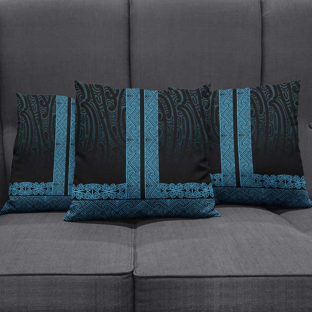 New Zealand Maori Kowhaiwhai Pillow Cover Kikorangi Maui and Mangopare - Polynesian Pride