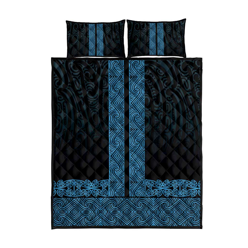 New Zealand Maori Kowhaiwhai Quilt Bed Set Kikorangi Maui and Mangopare